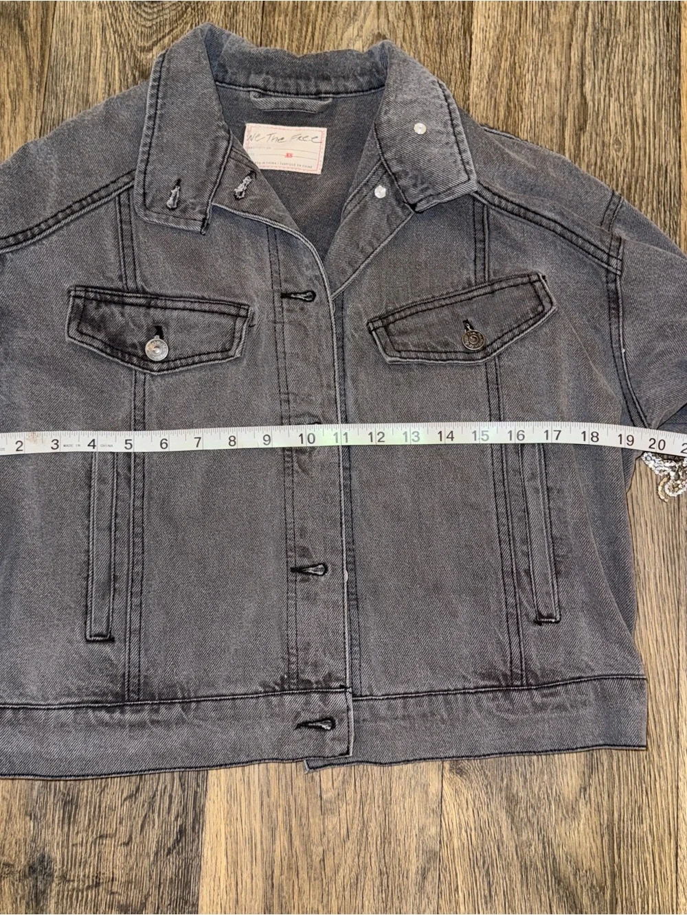 Free People Black Comet Denim Bomber Jacket - Picture 7 of 11